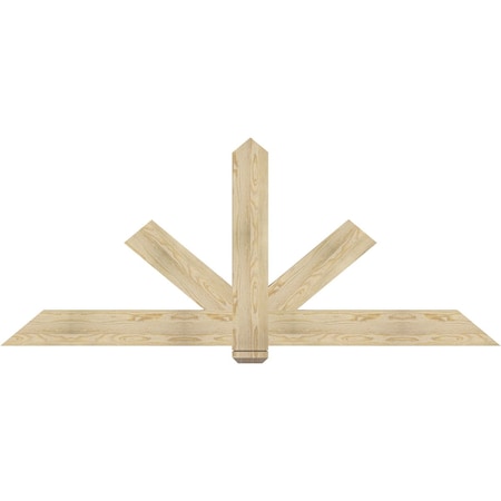 Ekena Millwork Kennewick Rough Sawn Timber Gable Bracket, Douglas Fir, 84"W x 35"H x 2"D x 6"F, 10/12 Pitch GBW084X35X0206KEN00RDF